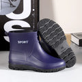 Summer Short Young Men's Rain Boots Motorcycle Gum Fashion Adult On Offer Gumboots Plastic Waterproof and Non-slip Male Shoes