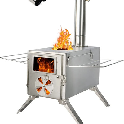 Camping wood stove stainless steel tent portable burning | SAMAG