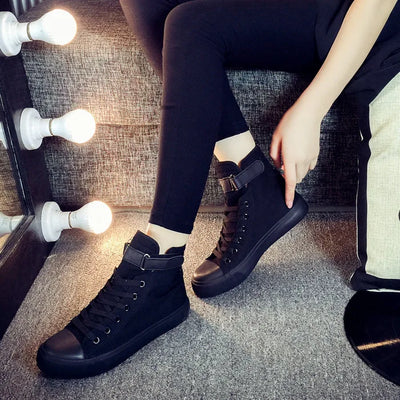 New Canvas Shoes Men's Women's Vulcanized High-top Flat | SAMAG