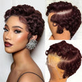 Short Curly Pixie Cut 13x4 Lace Front Wig Human Hair Wigs 13x Lace Frontal Wigs Short Layered Curly wig
