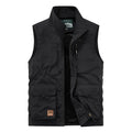 FGKKS Men's Leisure Vest Solid Color Tooling Style Waistcoat Thin Fishing Hiking Multi-Pocket Casual Loose Vest for Men
