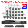 Techage H.265 8MP 36CH Dual Lens POE Camera Kit Humanoid Auto Traking Smart AI 8X Zoom PTZ POE Survillance Kit E-mail Alert P2P