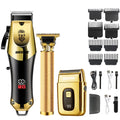 T9 Vintage Men's Electric Hair Clipper Beard Trimmer/Rechargeable Hair Cutting Machine With Nose Hair Trimmer Kit Boyfriend Gift