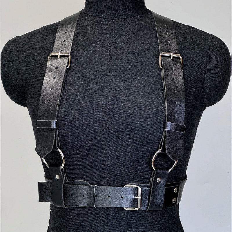 Fashion Belt Street Style Chest Harness Belt Suspenders for Women Decoration Punk Rock Leather Belt Gothic Clothing Accessories