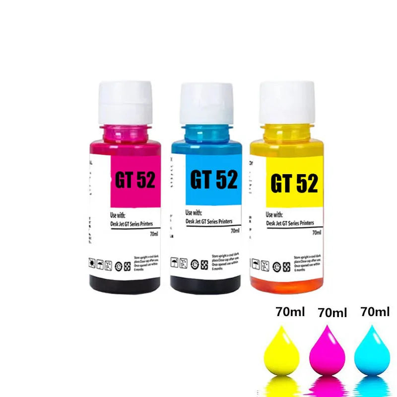 GT53XL GT52 Refill Ink For HP GT5820 GT411 GT582 GT410 518 519 510 531 672 726 755 798 Printer gt53xl gt52 Refill Dye Ink