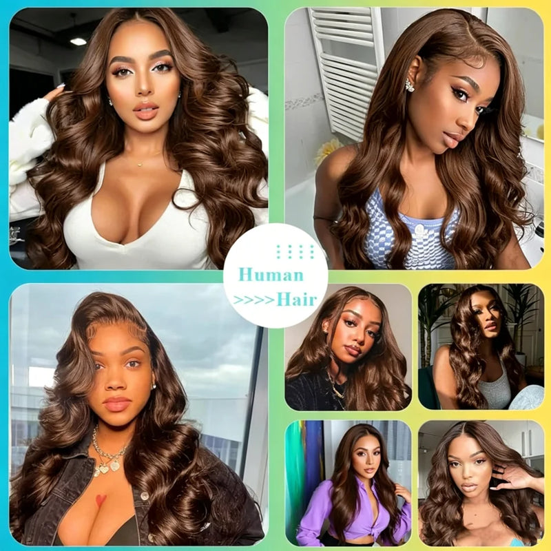 12A Body Wave Chocolate And Natural Black Pre-Separated Feather Crochet Invisible Crochet Hair Extensions Body Wave Crochet Human Hair For Women
