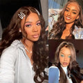200 Density 30 38Inch Chocolate Brown Body Wave Human Hair Wigs Brazilian 13x6 HD Lace Frontal Wigs #4 Color 13x4 Lace Front Wig