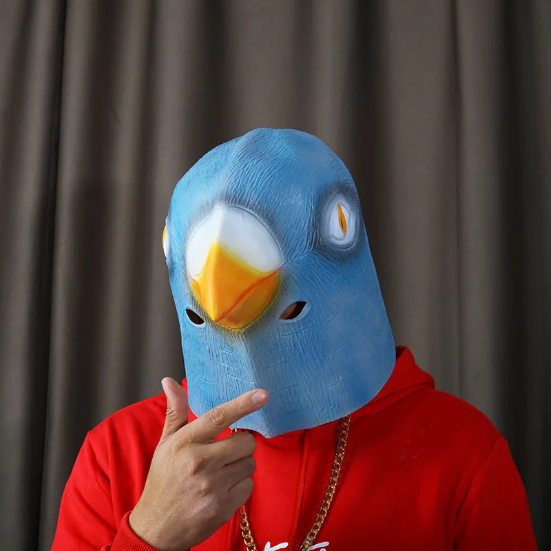 Pigeon Mask Costume Novelty Halloween Costume Party Bird Head Cute Funny Mask