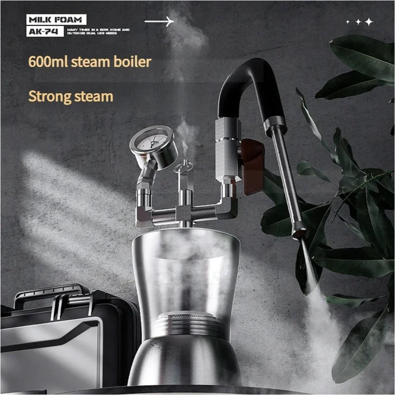 HomeWise AK-74 Portable Milk Frother Stainless Steel Milk Steamer Water Vapor Separator Drying vapour Coffee Making Milk Coffee