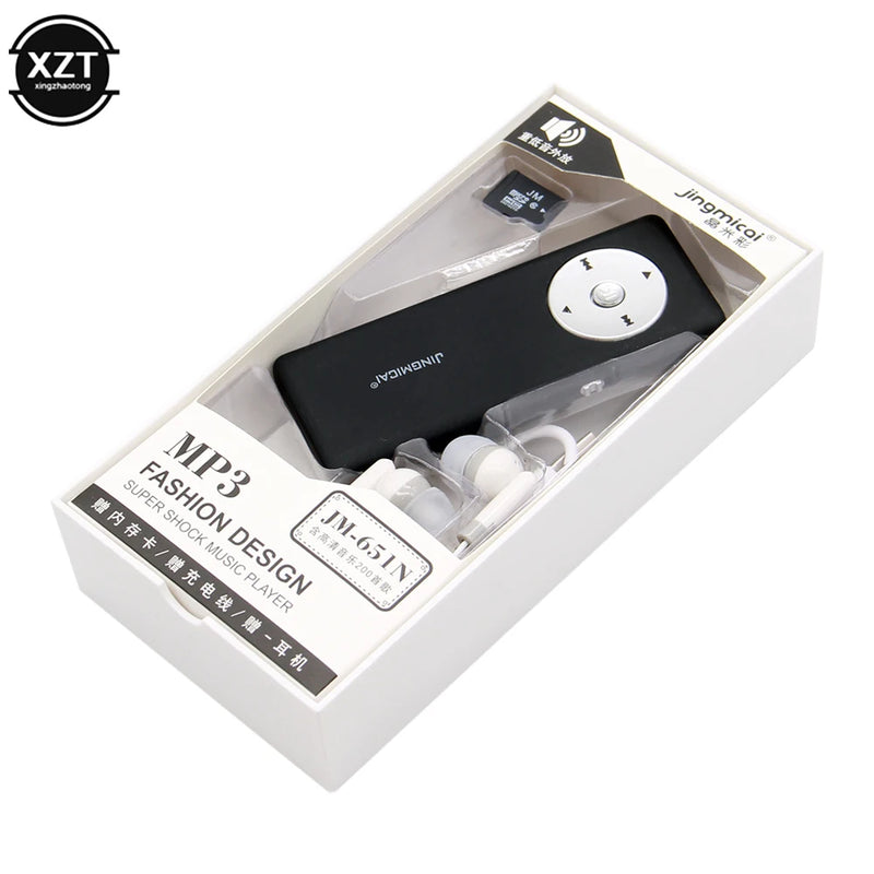 Mini Portable MP3 Player Student Sport MP3 Music Player Fashion Simple Solid Player MP3 with Memory Card Sets School Supplies