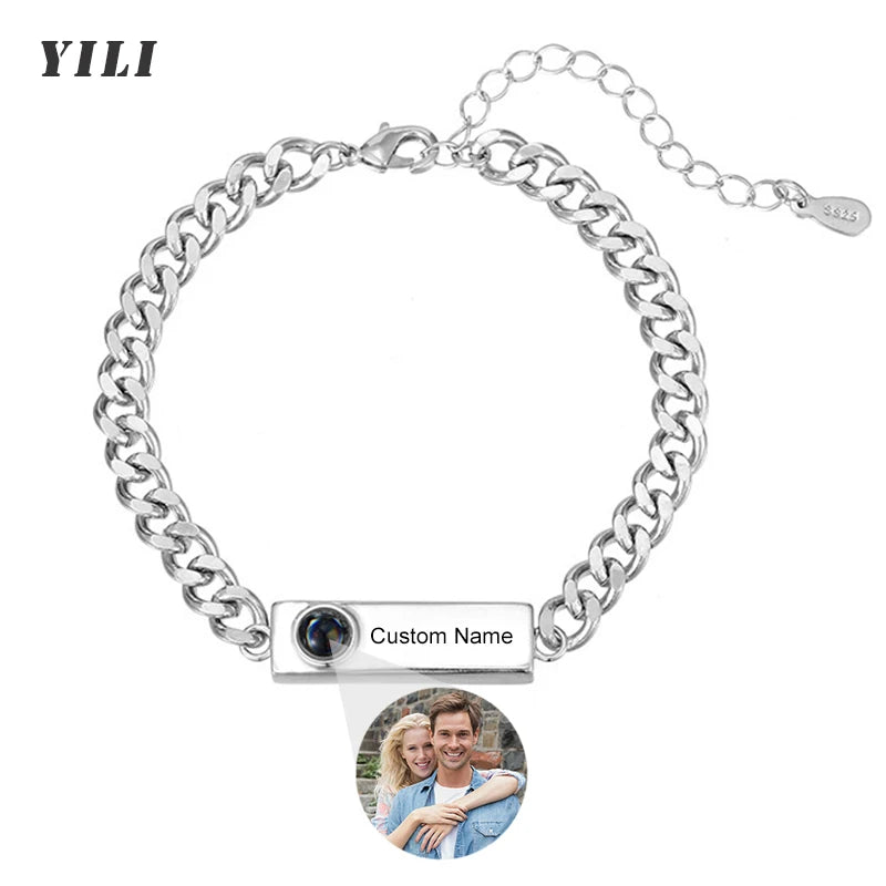 Custom Photo Bracelet Personalized Projection with Picture Inside 100 Languages I Love You Stainless - Visuel 14 | SAMAG