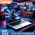 Intel N95 2026 15.6 Inch Laptop 4C4T 3.4GHz 32GB DDR4 2TB SSD 7500mAh Office Gamer Notebook Backlit Fingerprint Fastest HD