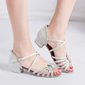 Latin Dance Shoelaces, Diamond Women's Dance Shoes, Soft Sole, Comfortable and Breathable, New Style of Practice Shoes
