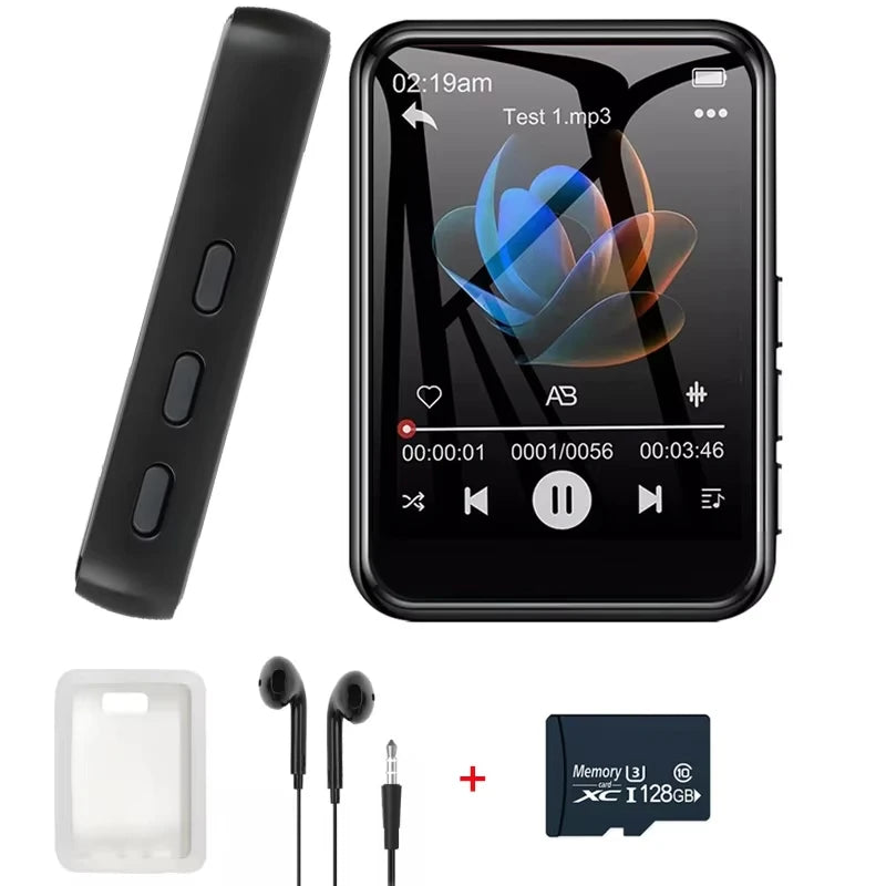 128GB MP3 Player Bluetooth Hi-Fi Music Player 2.4 Inch Touch Screen MP3 Walkman Built-in Speaker Video Recorder Camera MP3