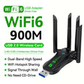 900Mbps Network Card WIFI6 AX900 USB Bluetooth 5.4 Wireless Adapter Dual Band 2.4G&5GHz Dongle Driver - Visuel 8 | SAMAG