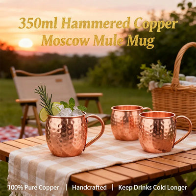 100% Copper Moscow Mule Mug Durable Coppery Beer 350ml | SAMAG