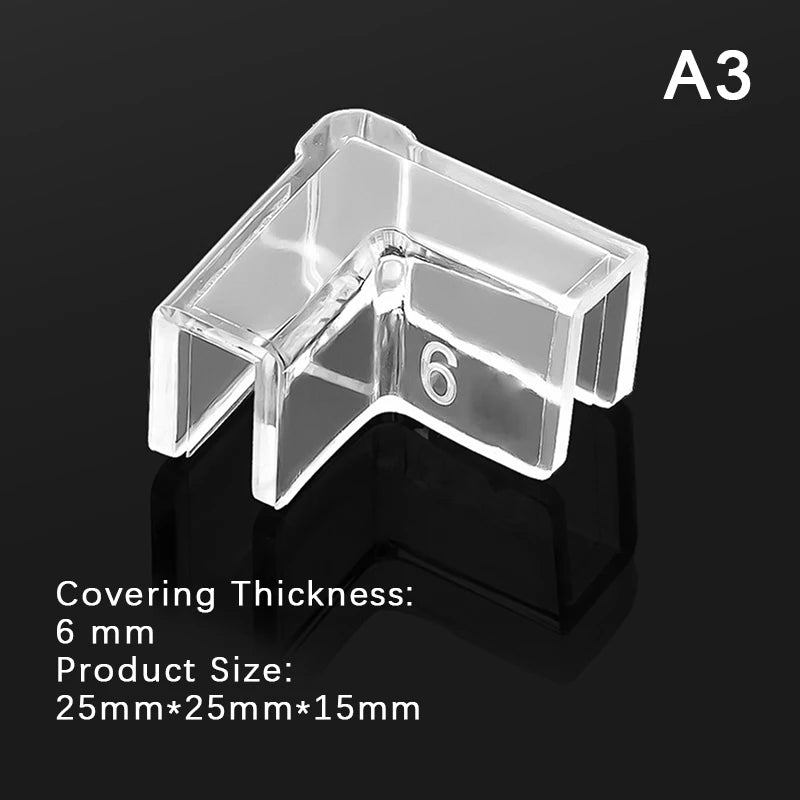 4X Silicone Transparent Anti-collision Fish Tank Corner Protector Adhesive Free Protective Cover Aquarium Accessories