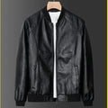 Black Biker PU Leather Coat Men Fashion Workwear Pu Leather Jacket Man Trend Casual Slim Baseball Collar Motorcycle Work Clothes
