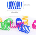 4Pcs Cat Spring Toy, Cat Spiral Toys Interactive for Indoor Colorful Cats Plastic Springs Coil for Kitten Hunting Swatting