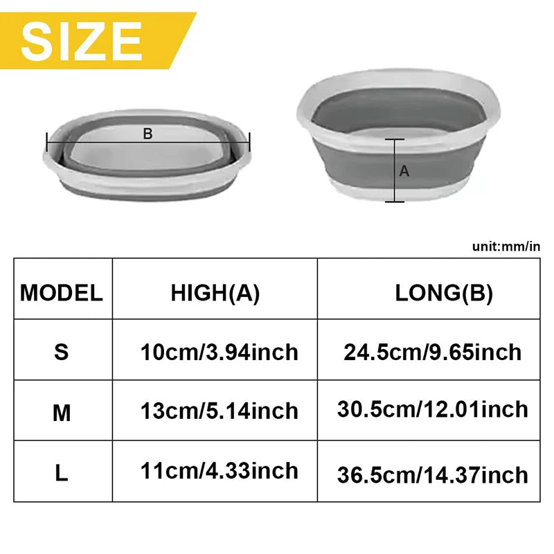 Baby Bathtub Foldable Kids Bathing Tubs Newborn Cleaning Bucket Children Bath Tub Multi-functional Garden Car Cleaning Bucket