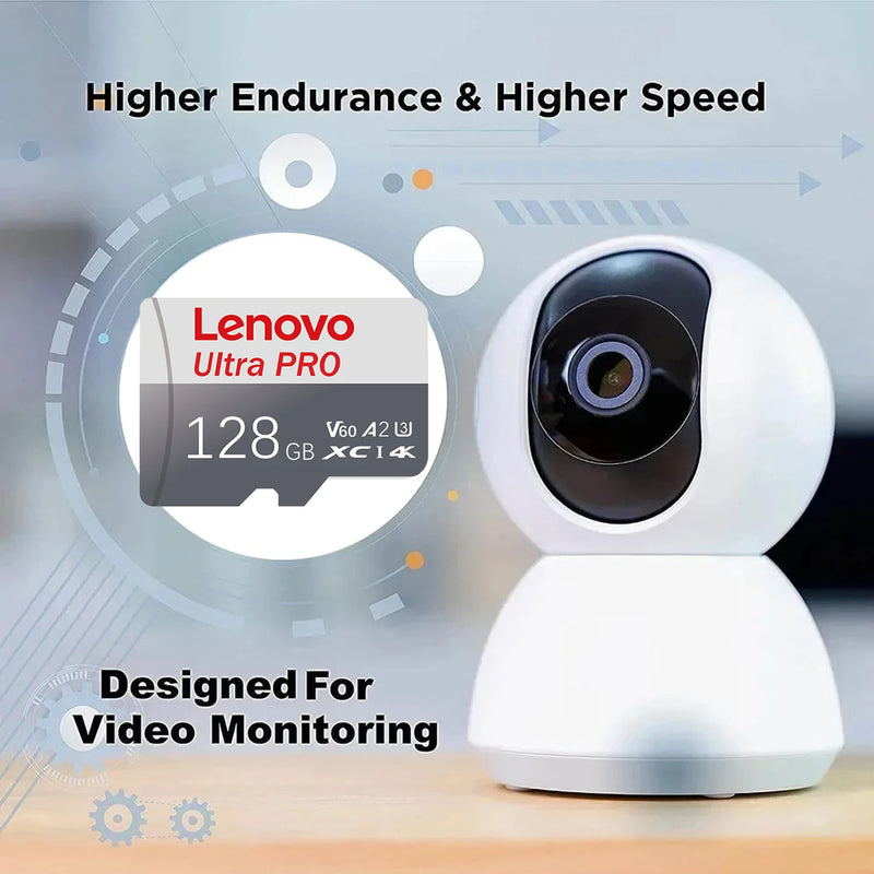 Lenovo Performance SD Card Class 10 Memory Card 128GB U3 V60 High Speed Flash Cards 512GB 256GB For Nintendo Switch