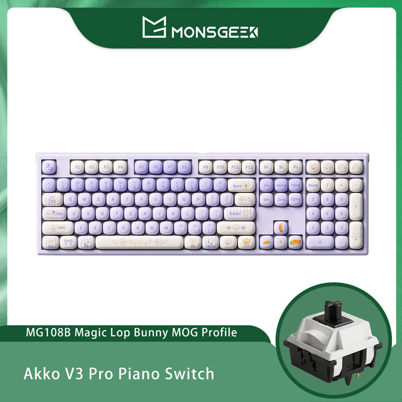 Akko MonsGeek MG108B Bun Wonderland Wireless Mechanical - Visuel 13 | SAMAG