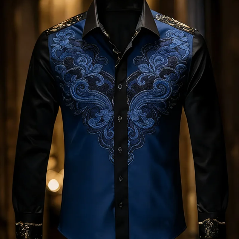 New 11 color men's long sleeved lapel shirt | SAMAG