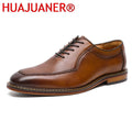 Plus Size 38-47 Men Dress Shoes Top Layer Cowhide Leather Elegant Business Formal U-Tip Shoes Mens Dress Shoes for Men Wedding