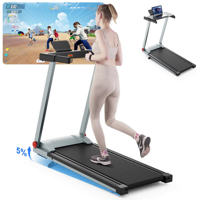 Hot 3.0HP Treadmill with 5% Incline Folding Handles App | SAMAG