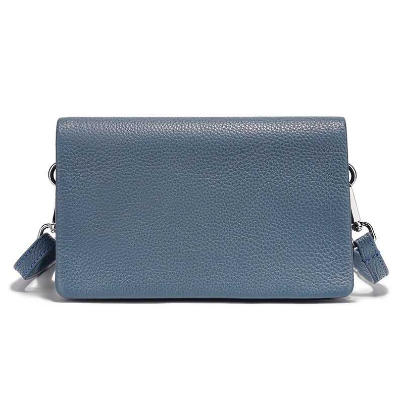 Zency New Soft Plain Color Leather Bag Multiple Pockets Women's Bag Genuine Leather Shoulder Crossbody Versatile Commuting Bag