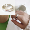VENTFILLE 925 Sterling Silver Irregular Ring for Women Geometry Versatile Minimalism  Accessories Jewelry Gift Dropshipping