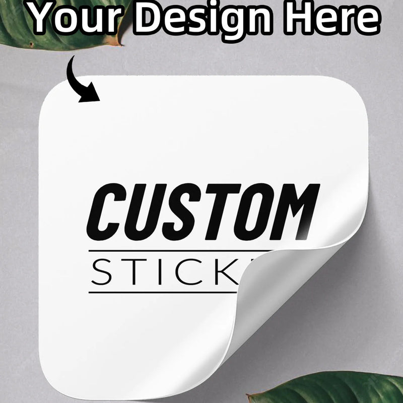 1/70/120/210Pcs Custom Square PVC Stickers Waterproof Personalized for Party, Label, Packaging