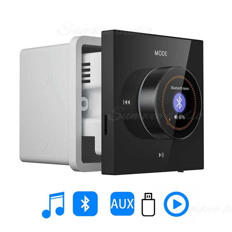 86 Background Music system Bluetooth-compatible HiFi Home Theater Stereo Sound Mini Wall Amplifier Panel M3 Ceiling Speaker sets