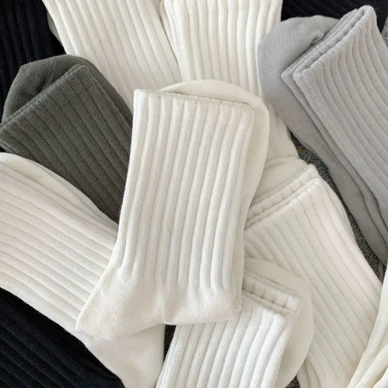 New 5 Pairs Cool Men Black White Warm Socks Set Autumn | SAMAG