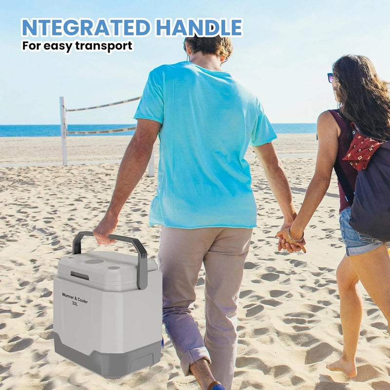 35 Quart/33 L Portable Electric Cooler Warmer 12V DC & 110V AC Car Refrigerator