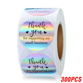 100 - Rainbow Laser Thank You Stickers 1inch Small - View 27 | SAMAG