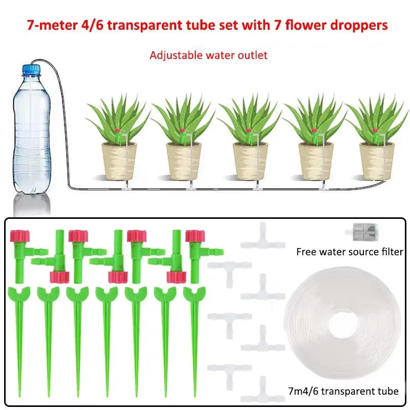Garden Regulating Drip Irrigation Kit Automatic Watering Device 4/7mm Hose Potted Plants Watering Saving Micro Dripper