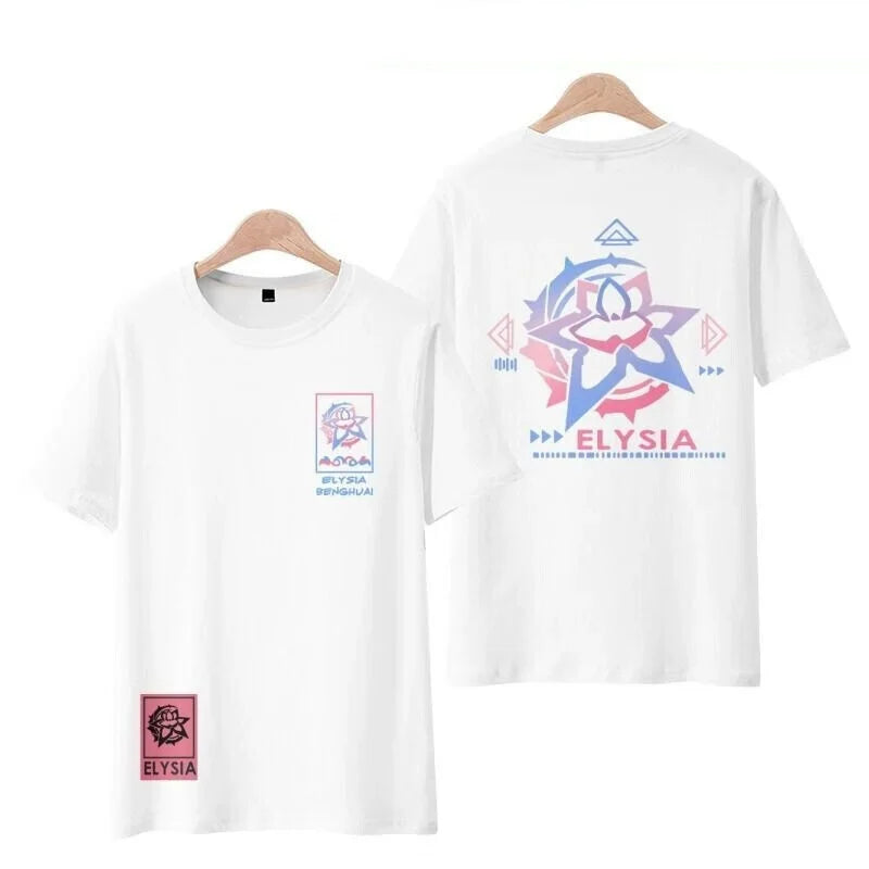 Elysia Honkai Impact 3 Role Playing T-Shirts New Arrival 3D Print Kids Anime Tees Summer Men Women Harajuku Short Sleeve Y2k Top
