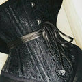 Black Underbust Corset Annzley Strong Lacing Sweetheart Waist Slimming Corset For Training