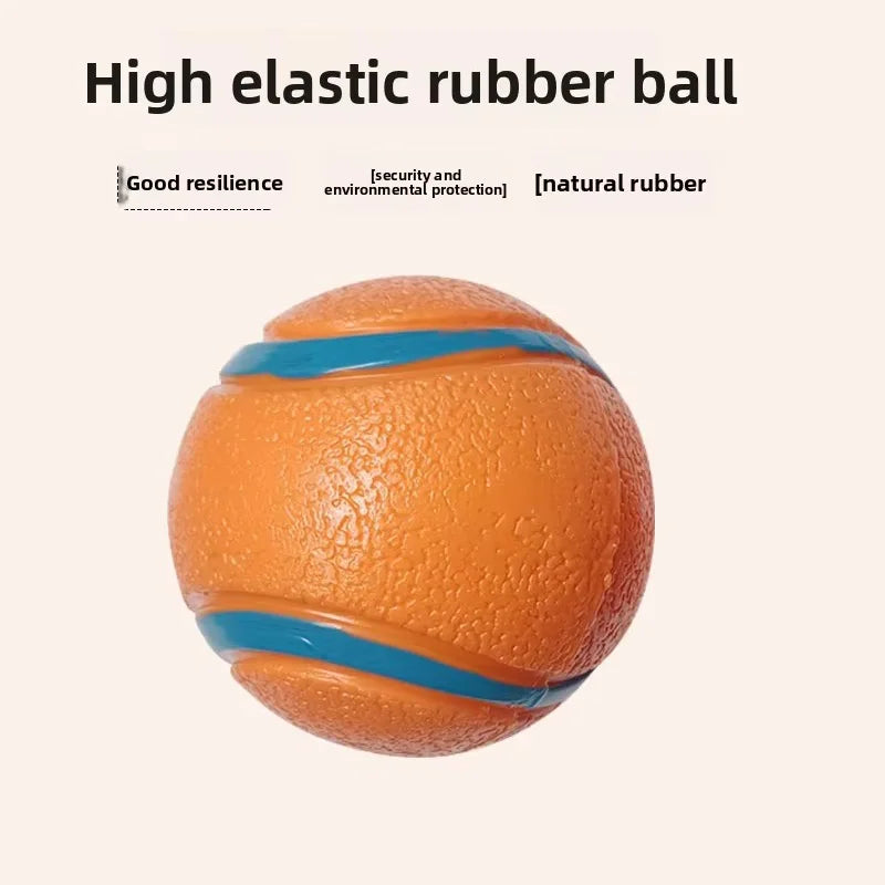 Durable Squeaky Dog Ball Toy Indestructible Chew Resistant Elastic Interactive Pet Toy For Teeth Cleaning Training