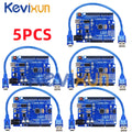 1-10PCS UNO R3 CH340G MEGA328P Chip for Arduino UNO R3 + USB/TYPE-C CABLE ATMEGA328P-AU Development Board 16Mhz