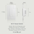 MOES Tuya Wi-Fi Smart Light Switch US Single Pole Push Button Wall Switch Work With Alexa Google Home Neutral Wire Required