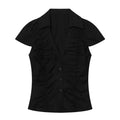 Summer Y2K Vintage Polka Dot Short Sleeve Blouse - View 4 | SAMAG