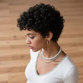 Curly Short Layered Pixie Cut Wig For Women 100% Human Hair Full Machine Made Natural Realistic Tangle-Free Easy To Maintain
