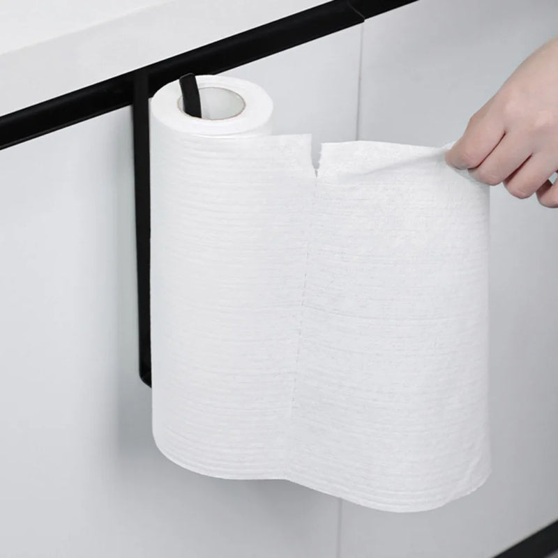 Space Saving Under Cabinet Paper Towel Holder No Drill Adjustable Mount Kitchen Organizer Rack Plastic Wrap - View 4 | SAMAG