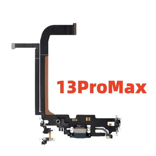 1pcs Charging Port Flex Cable For iPhone 14 11 12 13 Pro Max SE2 USB Charger Dock Connector With Microphone  Ribbon Repair
