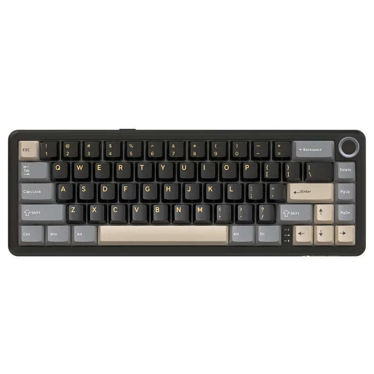 ATTACK SHARK X66 Bluetooth Wireless Wired Mechanical Keyboard RGB Gasket Hot Swappable Knob Side Printed PBT Keycaps for Gaming
