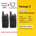 Retevis RT622 Mini Walkie Talkie 2pcs PMR446 Portable Two-way Radio PTT Walkie talkies Communication Radio for Restaurant Hotel