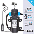 45W Pump 0.4MM Automatic Timing Cooling Watering System 6/9/12/18/21M Outdoor Garden Irrigation Kit Brass Mist Nozzles Sprayer