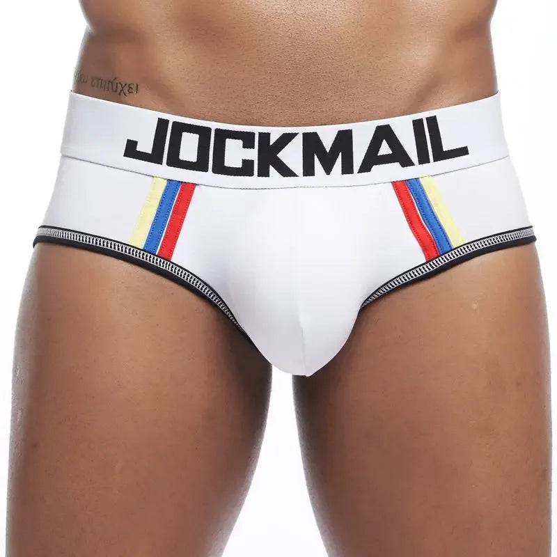 JOCKMAIL Brand Cotton Men Underwear Brief Sexy Gay Penis Pouch Push up calzoncillos hombre slip cueca Gay Underwear male panties
